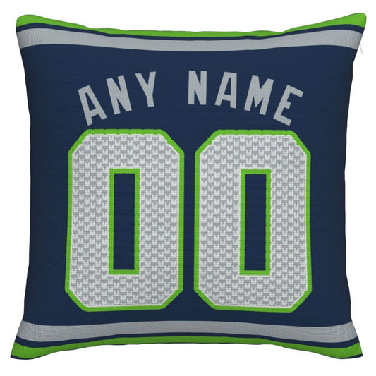 Custom S.Seahawks Pillow Decorative Throw Pillow Case - Print Personalized Football Team Fans Name & Number Birthday Gift Football Pillows