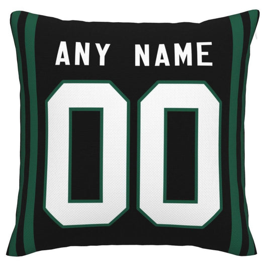 Custom NY.Jets Pillow Decorative Throw Pillow Case - Print Personalized Football Team Fans Name & Number Birthday Gift Football Pillows