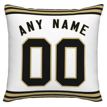 Custom NO.Saints Pillow Decorative Throw Pillow Case - Print Personalized Football Team Fans Name & Number Birthday Gift Football Pillows