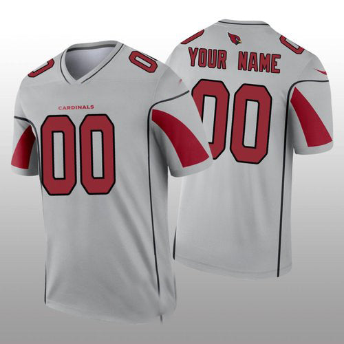 A.Cardinals Custom Silver Inverted Legend Jersey Stitched Football Jerseys