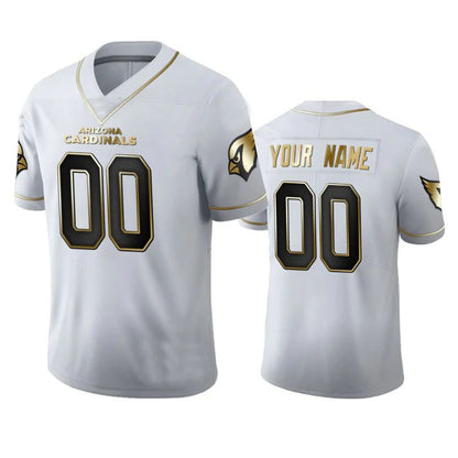 A.Cardinals Custom White Golden Edition Vapor Limited Stitched Football Jerseys