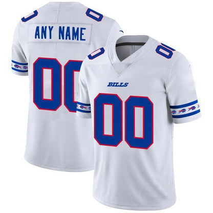 B.Bills Custom White Team Logo Vapor Limited Jersey Stitched Football Jerseys