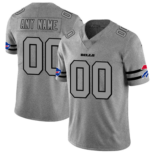 B.Bills Customized 2019 Gray Gridiron Gray Vapor Untouchable Limited Jersey Stitched Football Jerseys