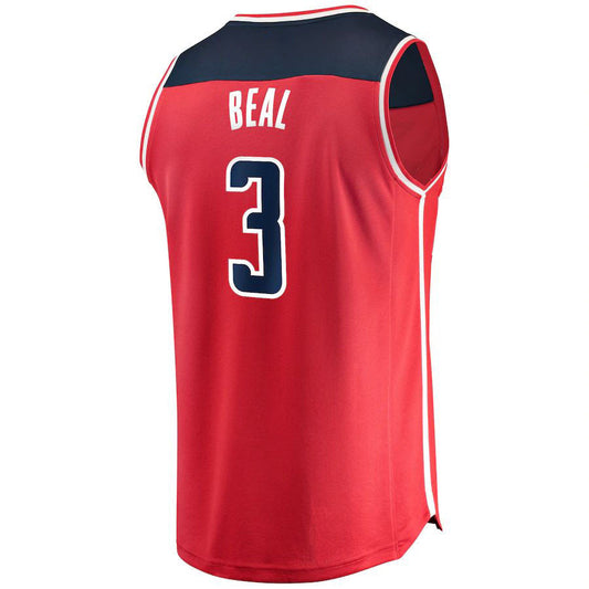 W.Wizards  #3 Bradley Beal Fanatics Branded Fast Break Player Jersey Icon Edition Red Stitched American Basketball Jersey