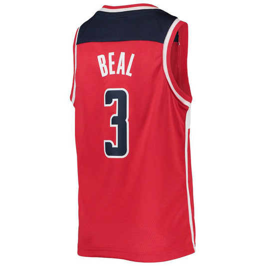 W.Wizards #3 Bradley Beal Diamond Swingman Jersey Icon Edition Red Stitched American Basketball Jersey