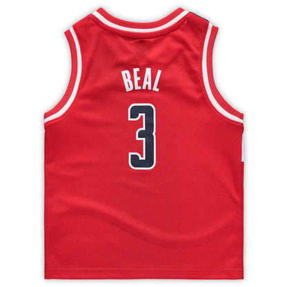 W.Wizards #3 Bradley Beal Preschool Replica Jersey Icon Edition Red Stitched American Basketball Jersey