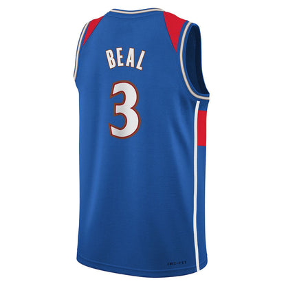 W.Wizards  #3 Bradley Beal Swingman Jersey City Edition Royal Stitched American Basketball Jersey