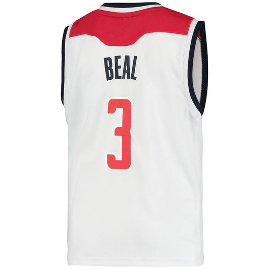 W.Wizards  #3 Bradley Beal Replica Jersey Association Edition White Stitched American Basketball Jersey