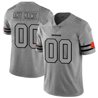 C.Browns Customized Gray Gridiron Gray Vapor Untouchable Limited Jersey American Jerseys Stitched  Football Jerseys