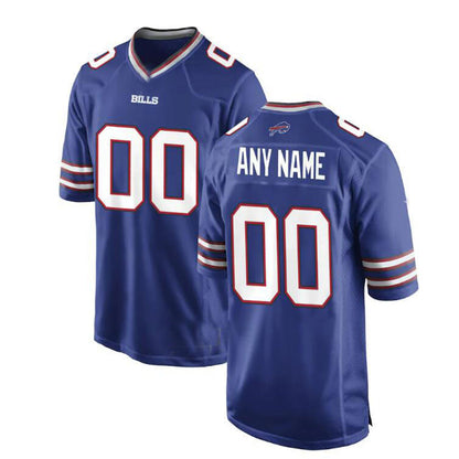 Custom B.Bills Royal Game Jersey American Stitched Football Jerseys