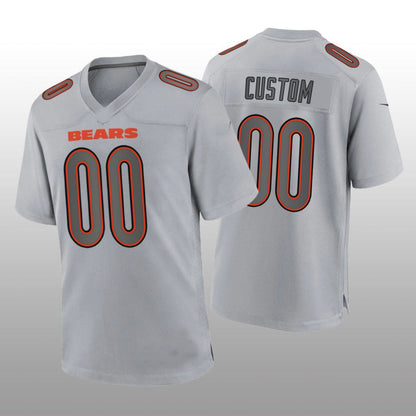 Football Jerseys C.Bears Custom Gray Atmosphere Game Jersey American Stitched Jerseys