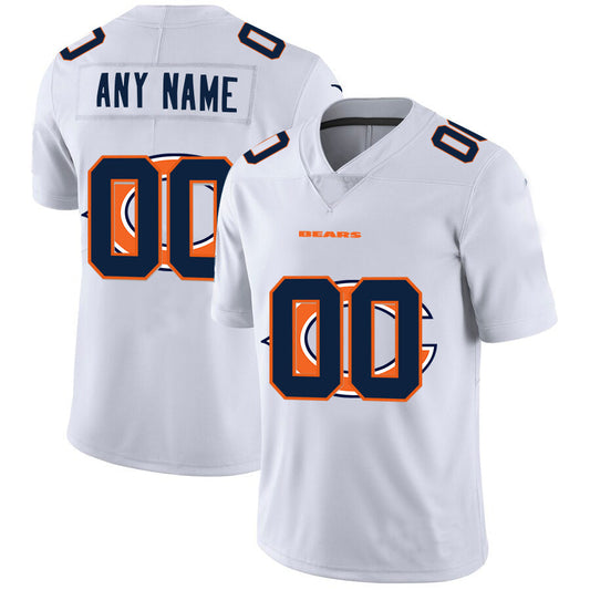 Custom C.Bears White Team Big Logo Vapor Untouchable Limited Jersey Stitched Jersey Football Jerseys