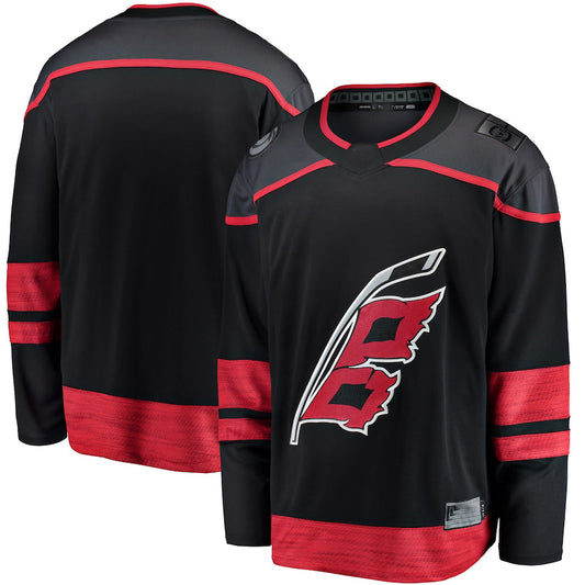 C.Hurricanes Fanatics Branded Alternate Breakaway Jersey Black Stitched American Hockey Jerseys