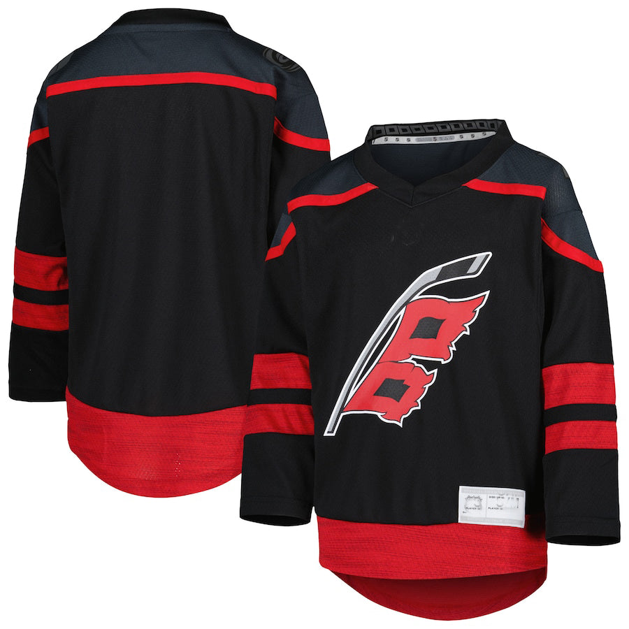 C.Hurricanes 2022-23 Home Replica Jersey Black Stitched American Hockey Jerseys