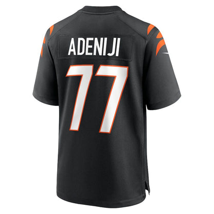 C.Bengals #77 Hakeem Adeniji Black Game Jersey Stitched American Football Jerseys