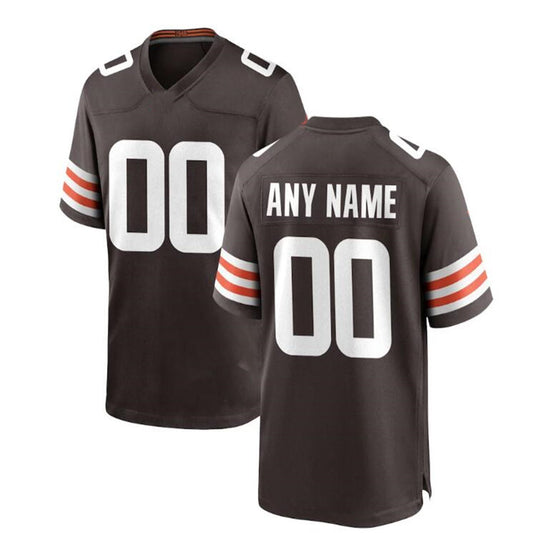 Custom C.Brown Brown Game Jersey Stitched American Football Jerseys