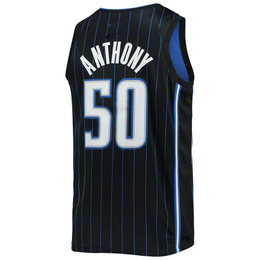 O.Magic #50 Cole Anthony Unisex 2022-23 Swingman Jersey Icon Edition Black Stitched American Basketball Jersey