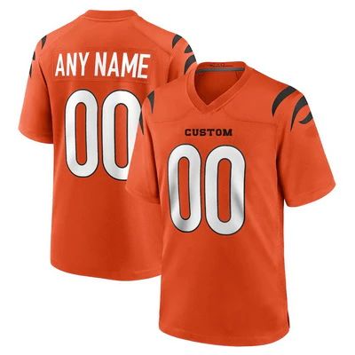 C.Bengals Customized 2021 New Orange Vapor Untouchable Limited Jersey Stitched Football Jerseys