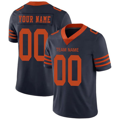 Custom C.Bears American Personalize Birthday Gifts Navy Jersey Stitched Football Jerseys