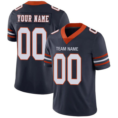 Custom C.Bears American Personalize Birthday Gifts Navy Jersey Stitched Football Jerseys