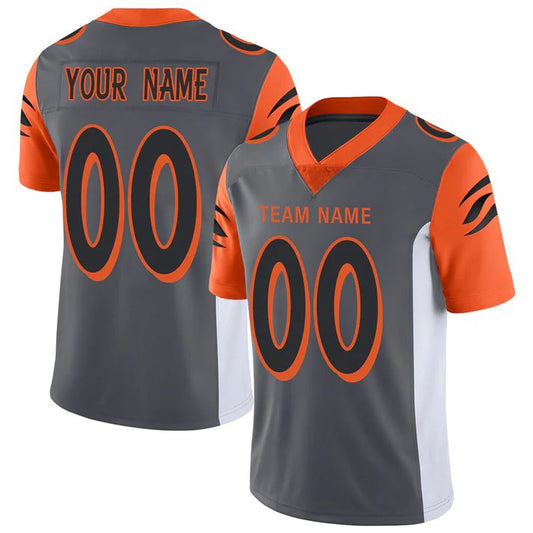 Custom C.Bengals Personalize Birthday Gifts Grey Jersey American Jerseys Stitched  Football Jerseys