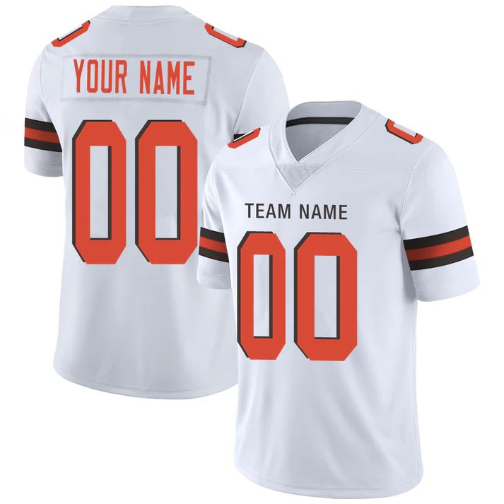 Custom C.Browns Personalize Birthday Gifts White Jersey American Jerseys Stitched  Football Jerseys