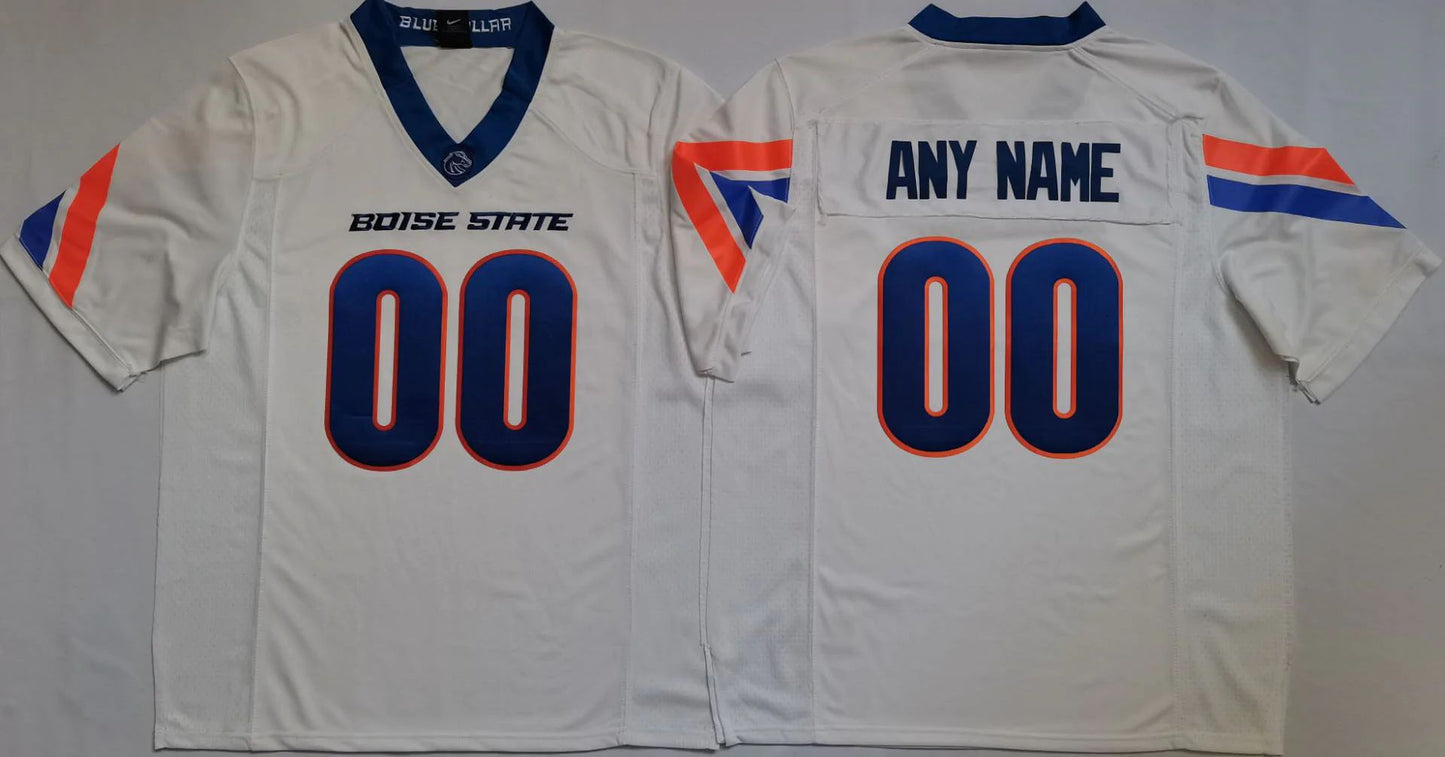 Custom Football Boise State D.Broncos White Jersey Mens Youth Women Short Sleeve American College Jerseys Football Jerseys