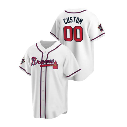 Custom Atlanta Braves White Men Youth Women Team Name Number Birthday gift 2021 All Star Stitched Baseball Jerseys