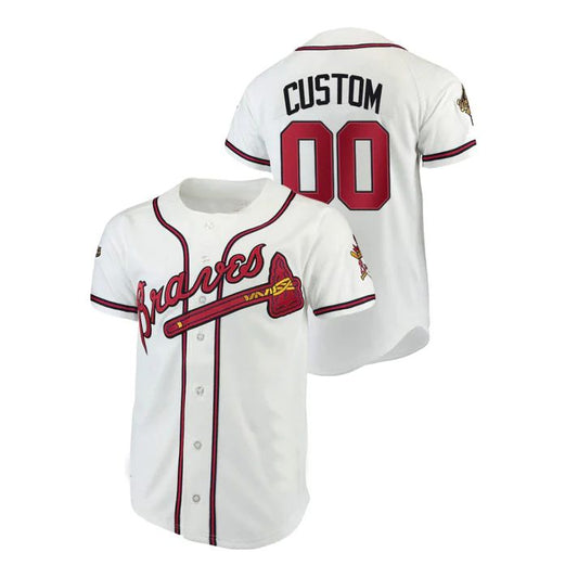 Custom Atlanta Braves Men Youth Women White Cooperstown Name And Number Baseball Jersey Stitched Baseball Jerseys