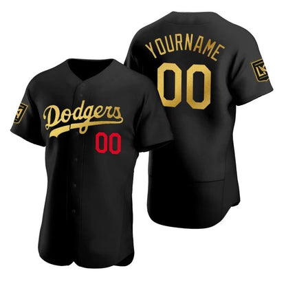 Custom Los Angeles Dodgers Black Stitched Jerseys Baseball Jerseys