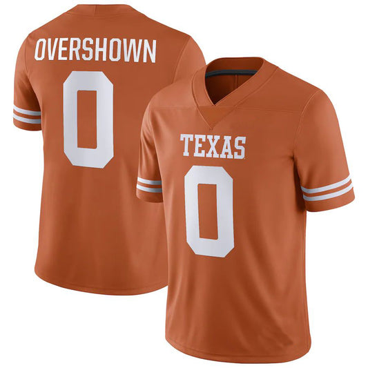 T.Longhorns #0 DeMarvion Overshown NIL Replica Football Jersey Orange Stitched American College Jerseys