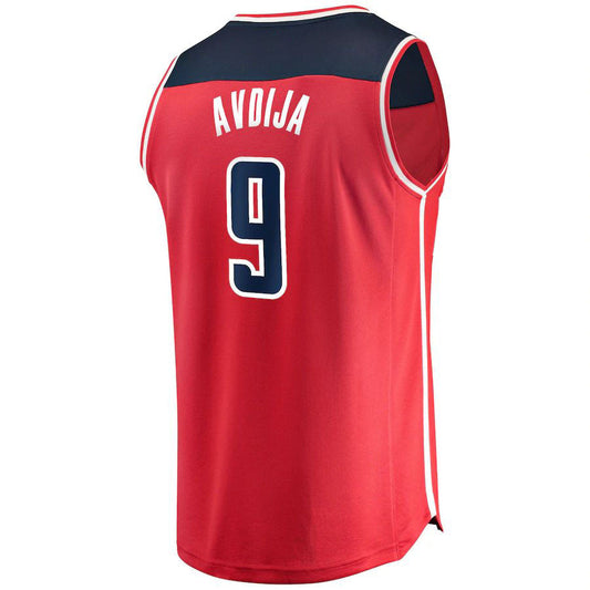 W.Wizards #9 Deni Avdija Fanatics Branded  Fast Break Replica Jersey Red Icon Edition Stitched American Basketball Jersey