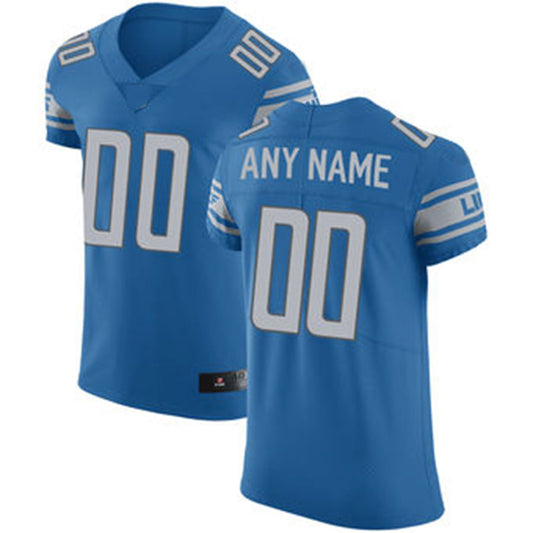 Custom D.Lions  Blue Vapor Untouchable Custom Elite Jersey Stitched American Football Jerseys