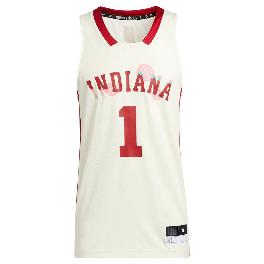 #1 IN. Hoosiers Honoring Black Excellence Replica Basketball Jersey  Cream Stitched American College Jerseys