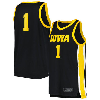 #1 I.Hawkeyes Replica Jersey  Black Stitched American College Jerseys