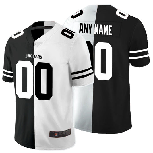 Custom J.Jaguars  Black And White Split Vapor Untouchable Limited Jersey Stitched American Football Jerseys