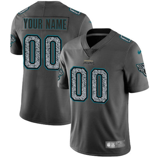 Custom J.Jaguars Gray Static Vapor Untouchable Limited Jersey Stitched American Football Jerseys