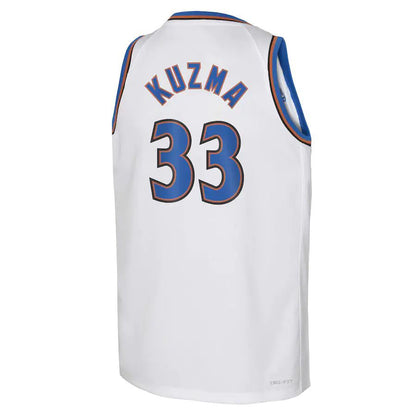 W.Wizards #33 Kyle Kuzma Swingman Jersey White Classic Edition Stitched American Basketball Jersey