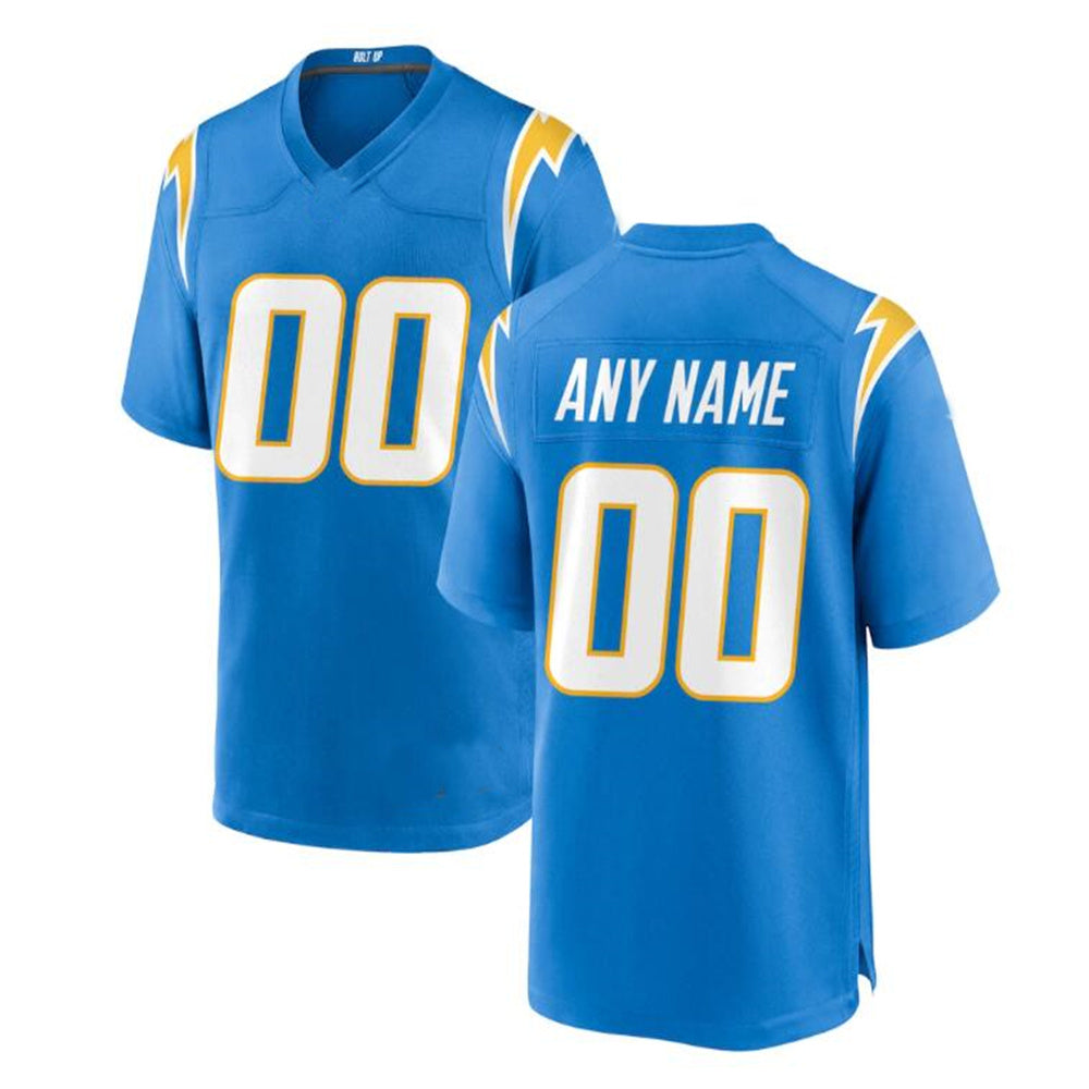 Custom LA.Chargers Powder Blue Custom Game Jersey Stitched American Football Jerseys