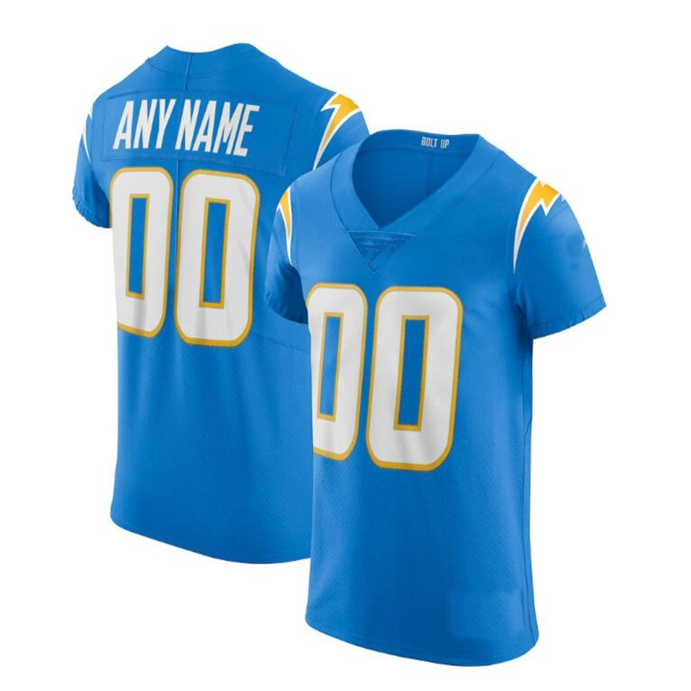 Custom LA.Chargers Powder Blue Vapor Elite Jersey Stitched American Football Jerseys