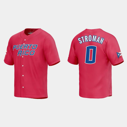 #0 MARCUS STROMAN PUERTO RICO BASEBALL 2023 WORLD BASEBALL CLASSIC JERSEY – RED Stitches Baseball Jerseys