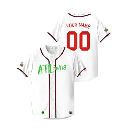 Custom Atlanta Braves White 25th Anniversary Jersey Stitched Baseball Jerseys