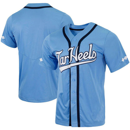 N.Carolina Tar Heels Replica Full-Button Baseball Jersey Carolina Blue Stitched American College Jerseys