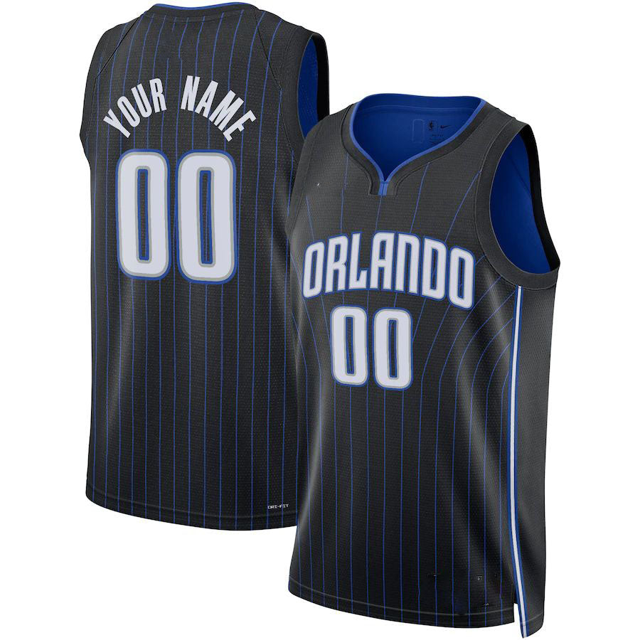 Custom O.Magic 2021-22 Diamond Swingman Black Icon Edition Stitched Basketball Jersey