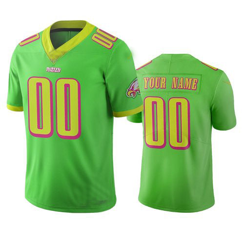 Football Jerseys P.Eagles Custom Green Vapor Limited City Edition Jersey American Stitched Jerseys