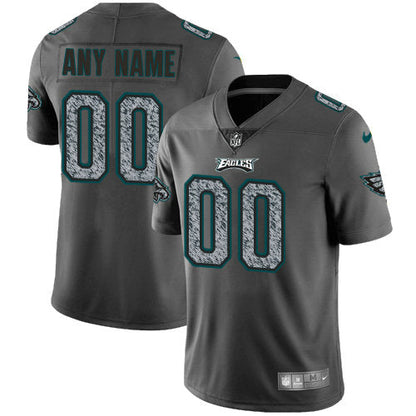 Football Jerseys P.Eagles Customized Gray Static Vapor Untouchable American Stitched Jerseys