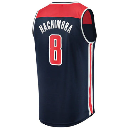 W.Wizards #8 Rui Hachimura Fanatics Branded Fast Break Replica Player Team Jersey Statement Edition Navy Stitched American Basketball Jersey