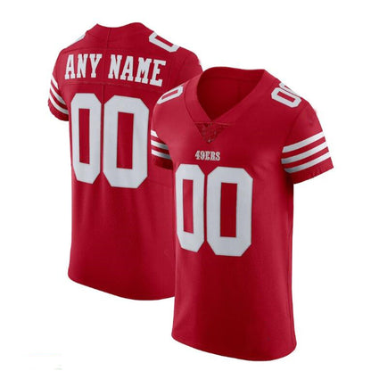 Custom SF.49ers Scarlet Vapor Elite Jersey Stitched American Football Jerseys