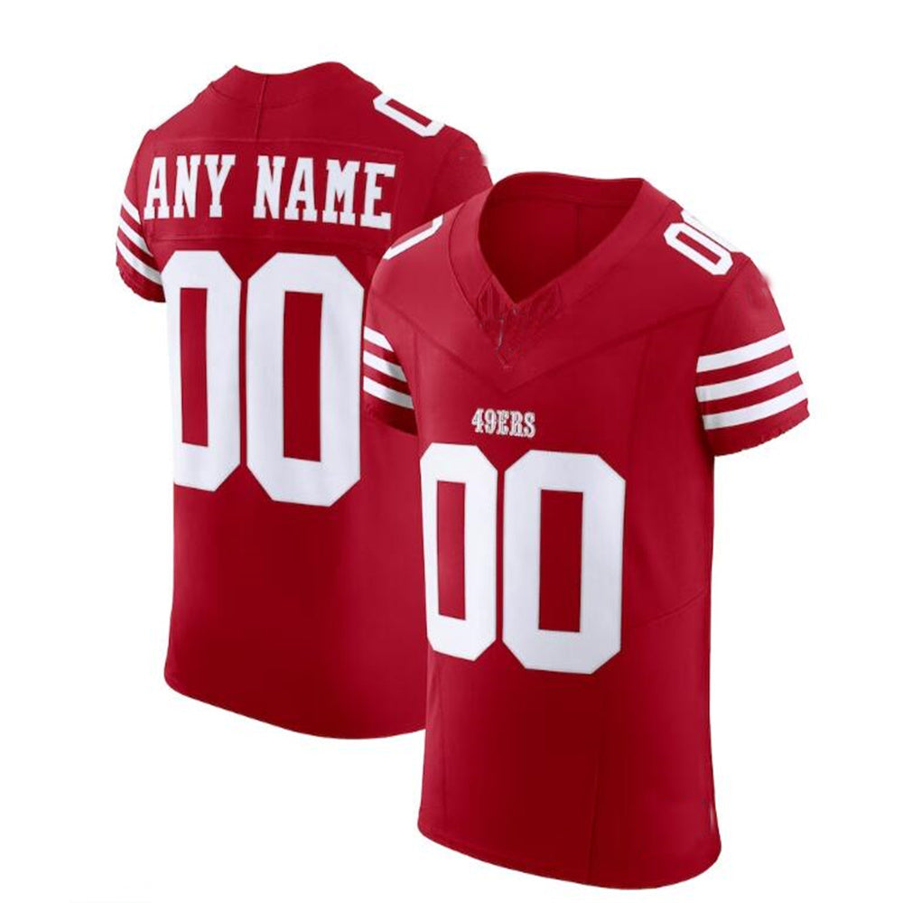 Custom SF.49ers Scarlet Vapor F.U.S.E. Elite Jersey Stitched American Football Jerseys