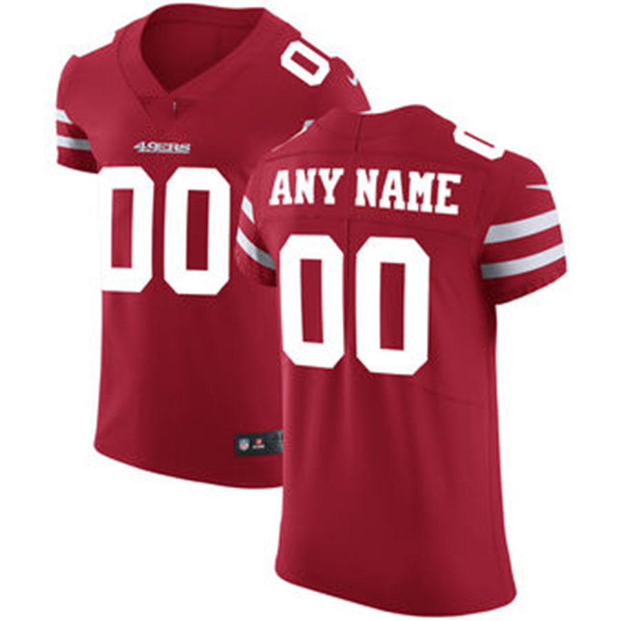 Custom SF.49ers Scarlet Vapor Untouchable Elite Jersey Stitched American Football Jerseys